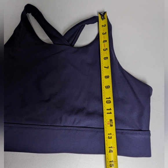 Fabletics Women's No Bounce Sports Bra Blue Size L Active Gym Yoga Cross Back - Picture 5 of 7
